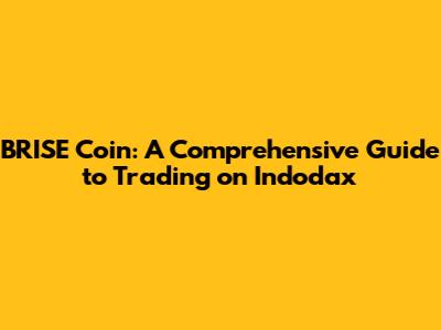 BRISE Coin: A Comprehensive Guide to Trading on Indodax