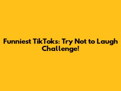 Funniest TikToks: Try Not to Laugh Challenge!