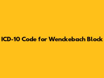 ICD-10 Code for Wenckebach Block