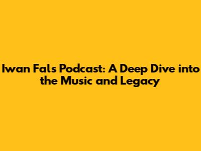 Iwan Fals Podcast: A Deep Dive into the Music and Legacy