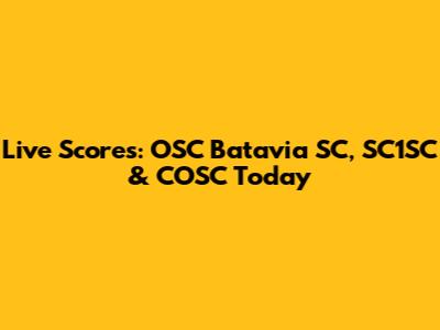 Live Scores: OSC Batavia SC, SC1SC & COSC Today