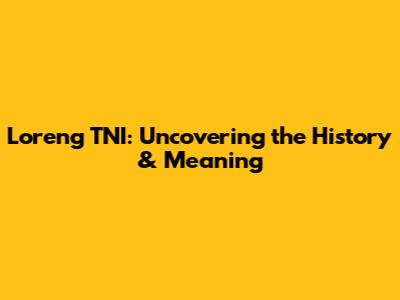 Loreng TNI: Uncovering the History & Meaning