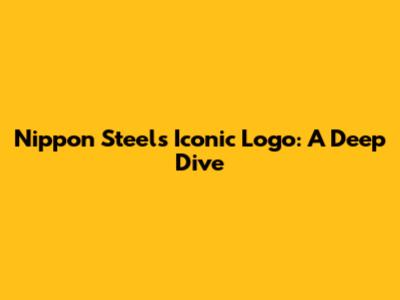 Nippon Steel's Iconic Logo: A Deep Dive