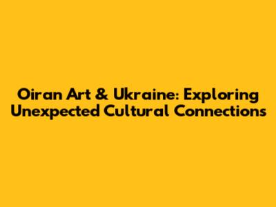 Oiran Art & Ukraine: Exploring Unexpected Cultural Connections