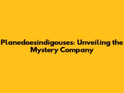 Planedoesindigouses: Unveiling the Mystery Company