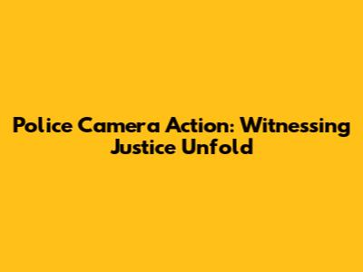 Police Camera Action: Witnessing Justice Unfold