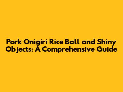 Pork Onigiri Rice Ball and Shiny Objects: A Comprehensive Guide