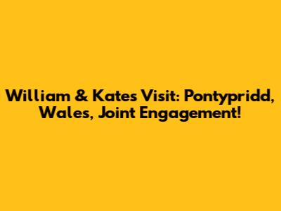 William & Kate's Visit: Pontypridd, Wales, Joint Engagement!