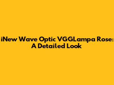 iNew Wave Optic VGGLampa Rose: A Detailed Look